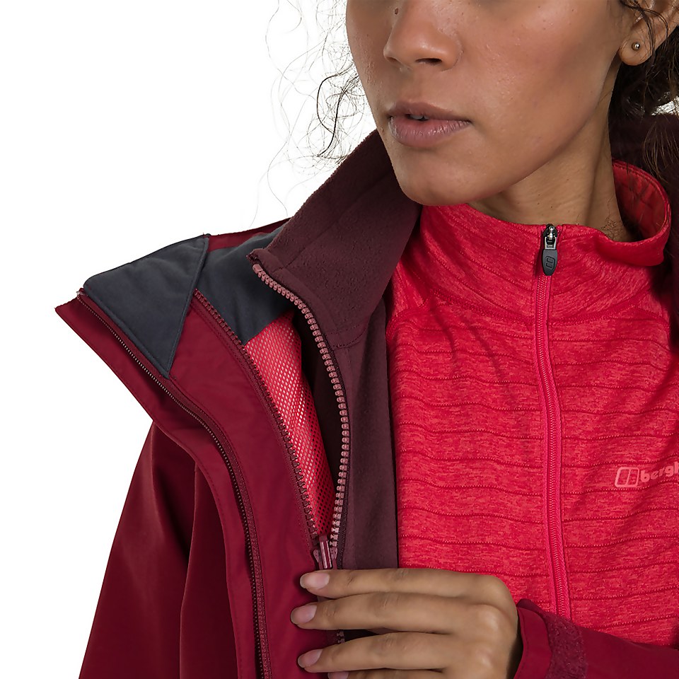 Women's Hillwalker Interactive Waterproof Jacket - Red