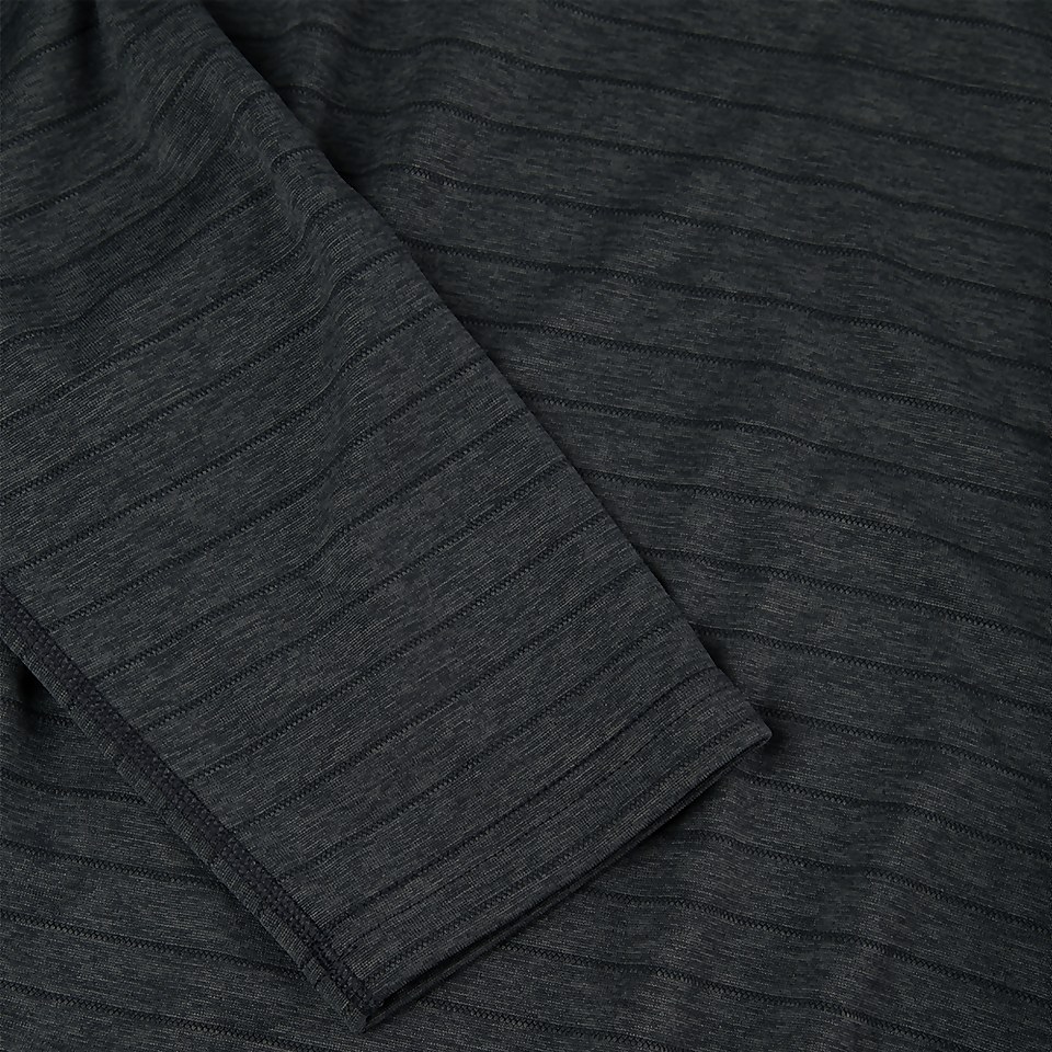 Men's Thermal Tech Tee Long Sleeve Zip Baselayer - Black / Dark Grey
