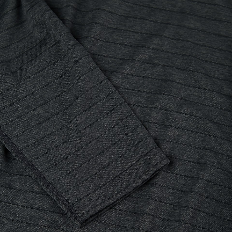 Men's Thermal Tech Tee Long Sleeve Zip Baselayer - Black / Dark Grey