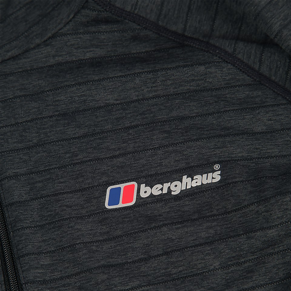 Men's Thermal Tech Tee Long Sleeve Zip Baselayer - Black / Dark Grey