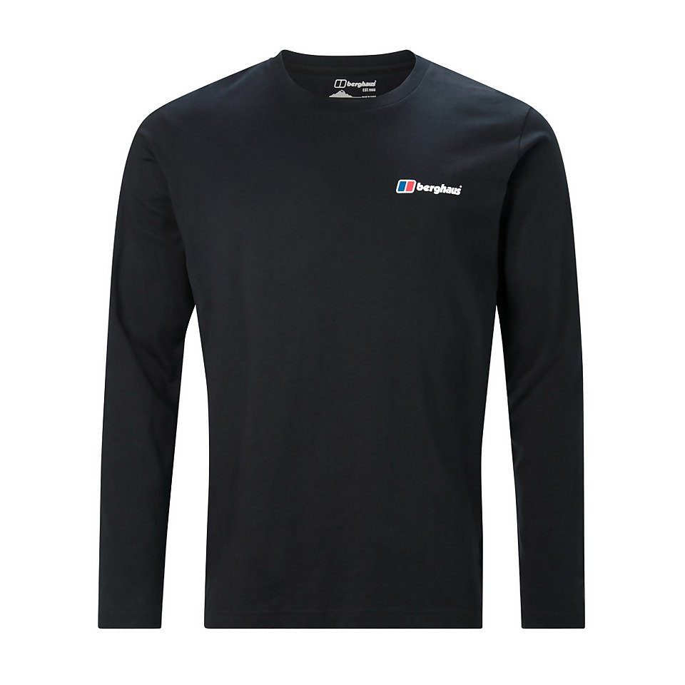 Men's Corporate Logo Long Sleeve T-Shirt - Black