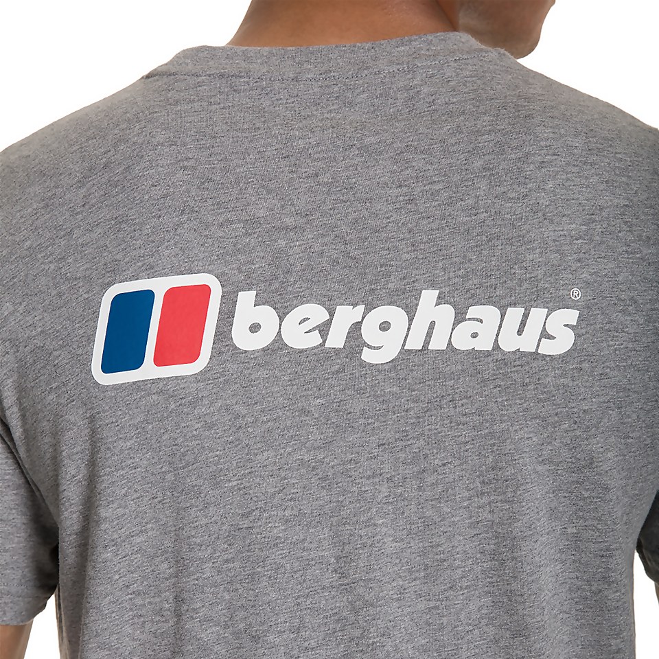 Men's Front & Back Logo Tee - Dark Grey