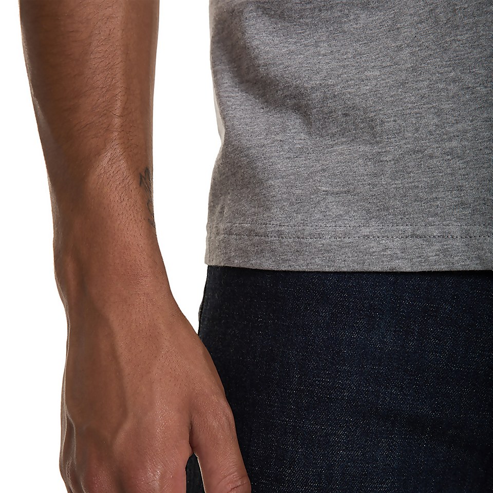 Men's Front & Back Logo Tee - Dark Grey
