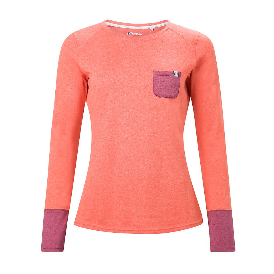 Women's Explorer Tech Tee Long Sleeve Crew - Pink