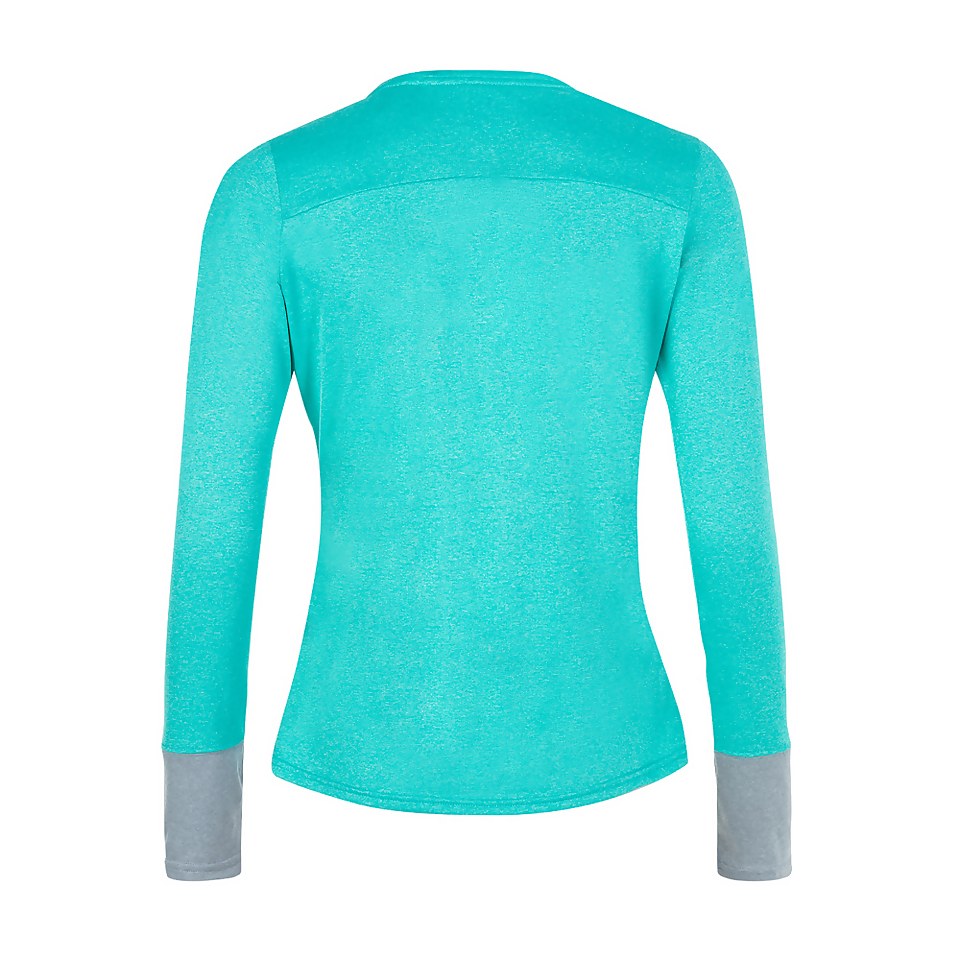 Women's Explorer Tech Tee Long Sleeve Crew - Turquoise