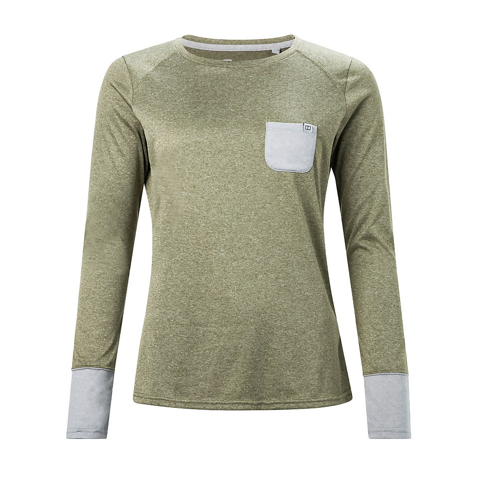 Women's Explorer Tech Tee Long Sleeve Crew - Green