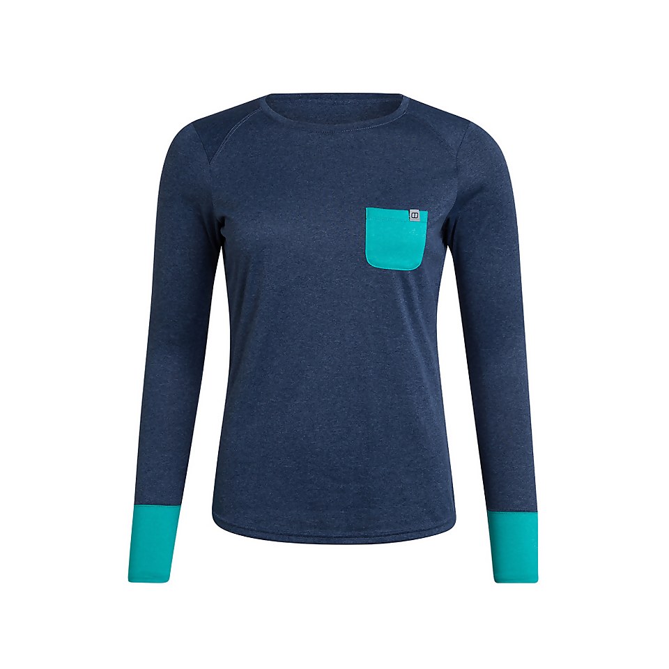 Women's Explorer Tech Tee Long Sleeve Crew - Blue