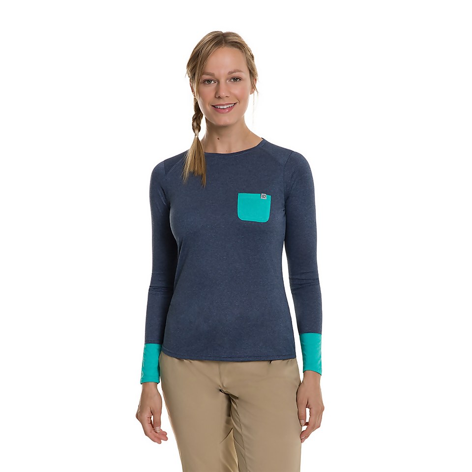 Women's Explorer Tech Tee Long Sleeve Crew - Blue