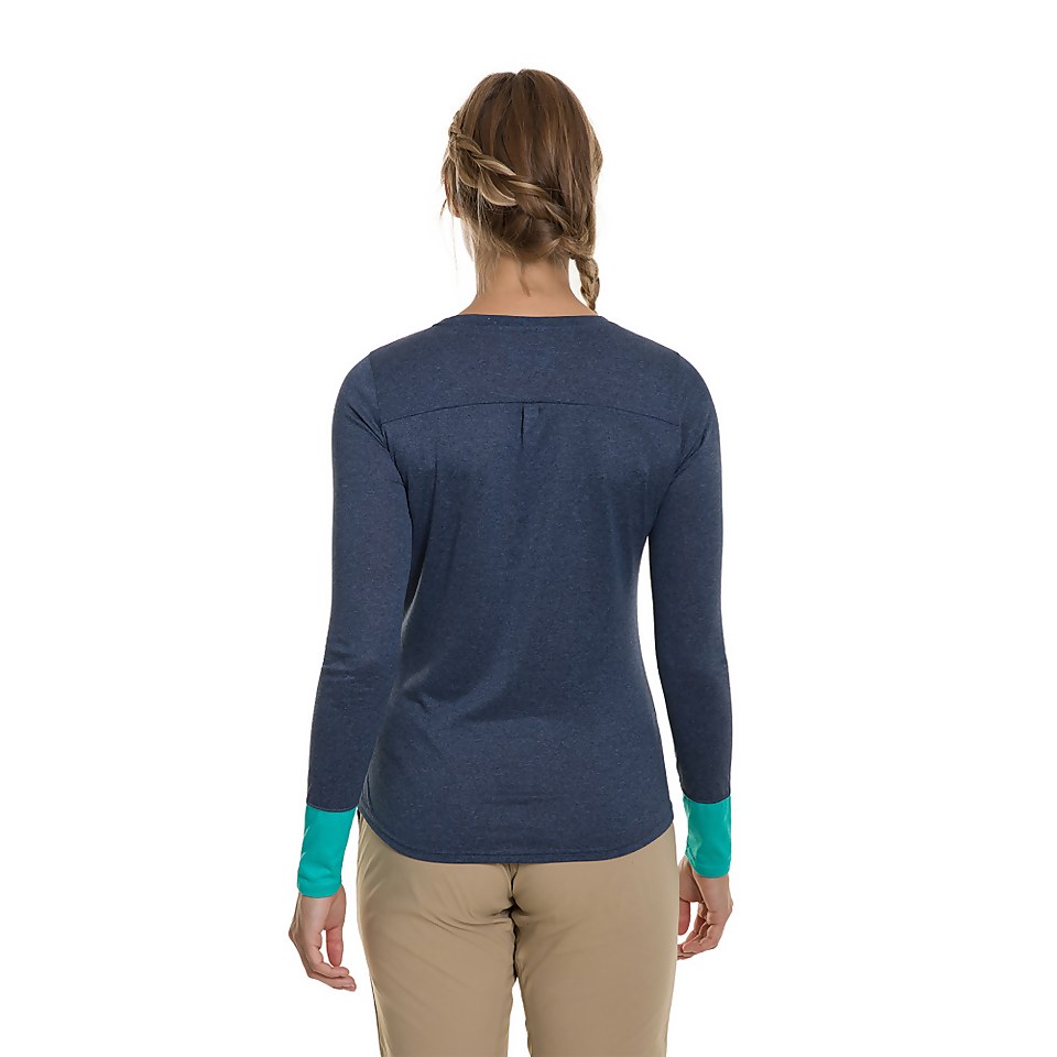 Women's Explorer Tech Tee Long Sleeve Crew - Blue