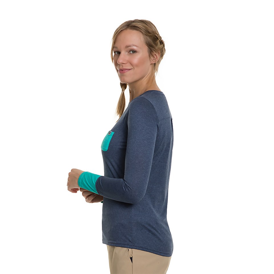 Women's Explorer Tech Tee Long Sleeve Crew - Blue