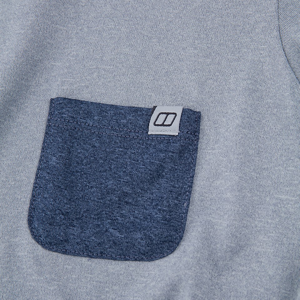 Women's Explorer Tech Tee Long Sleeve Crew - Grey / Blue
