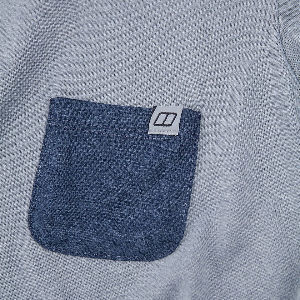 Women's Explorer Tech Tee Long Sleeve Crew - Grey / Blue