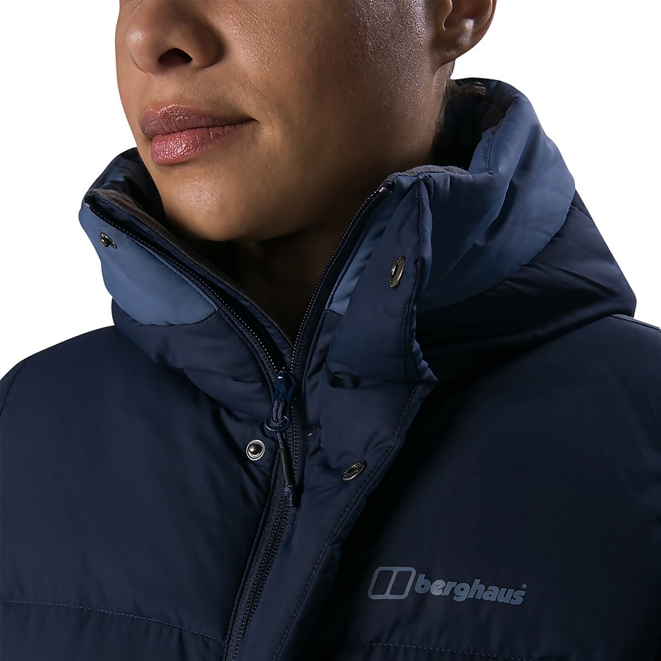 Women's Combust Reflect Long Down Insulated Jacket - Blue