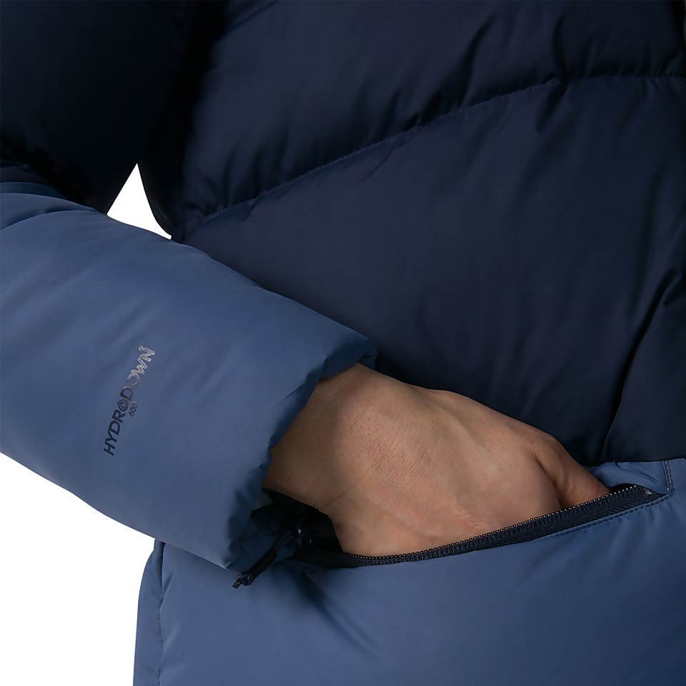 Women's Combust Reflect Long Down Insulated Jacket - Blue