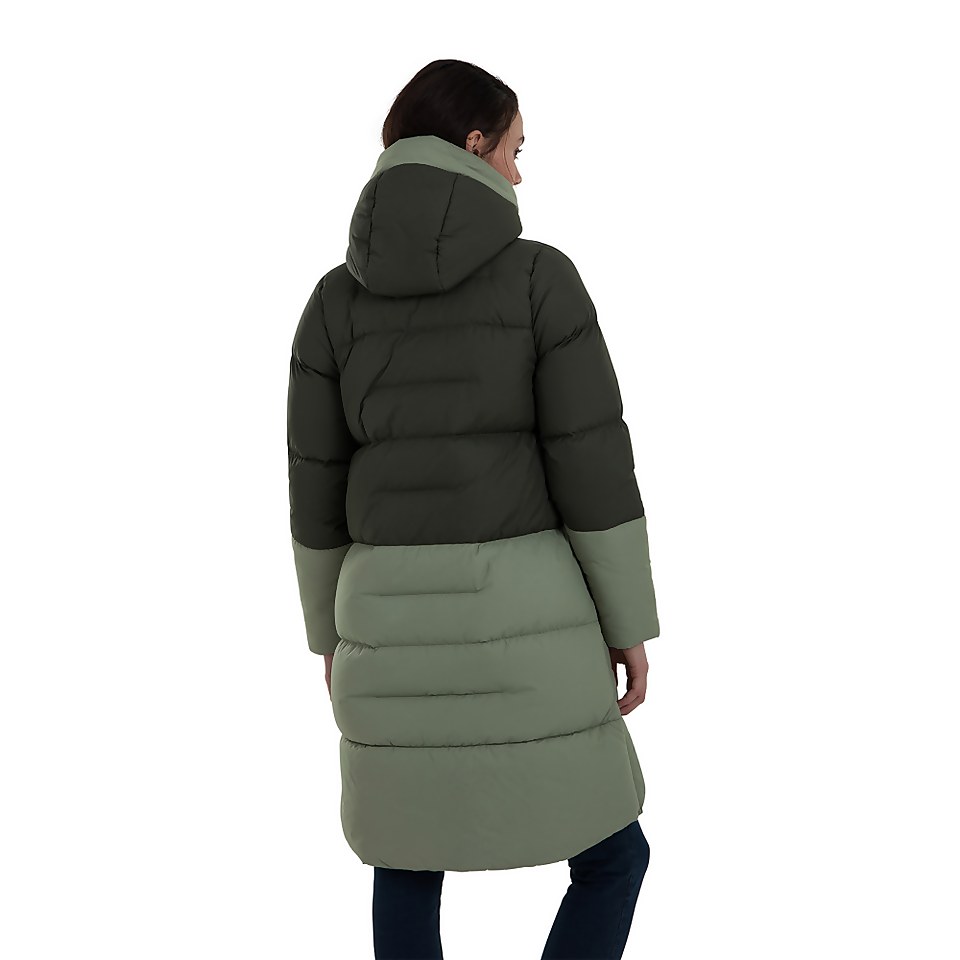 Women's Combust Reflect Long Down Insulated Jacket - Green