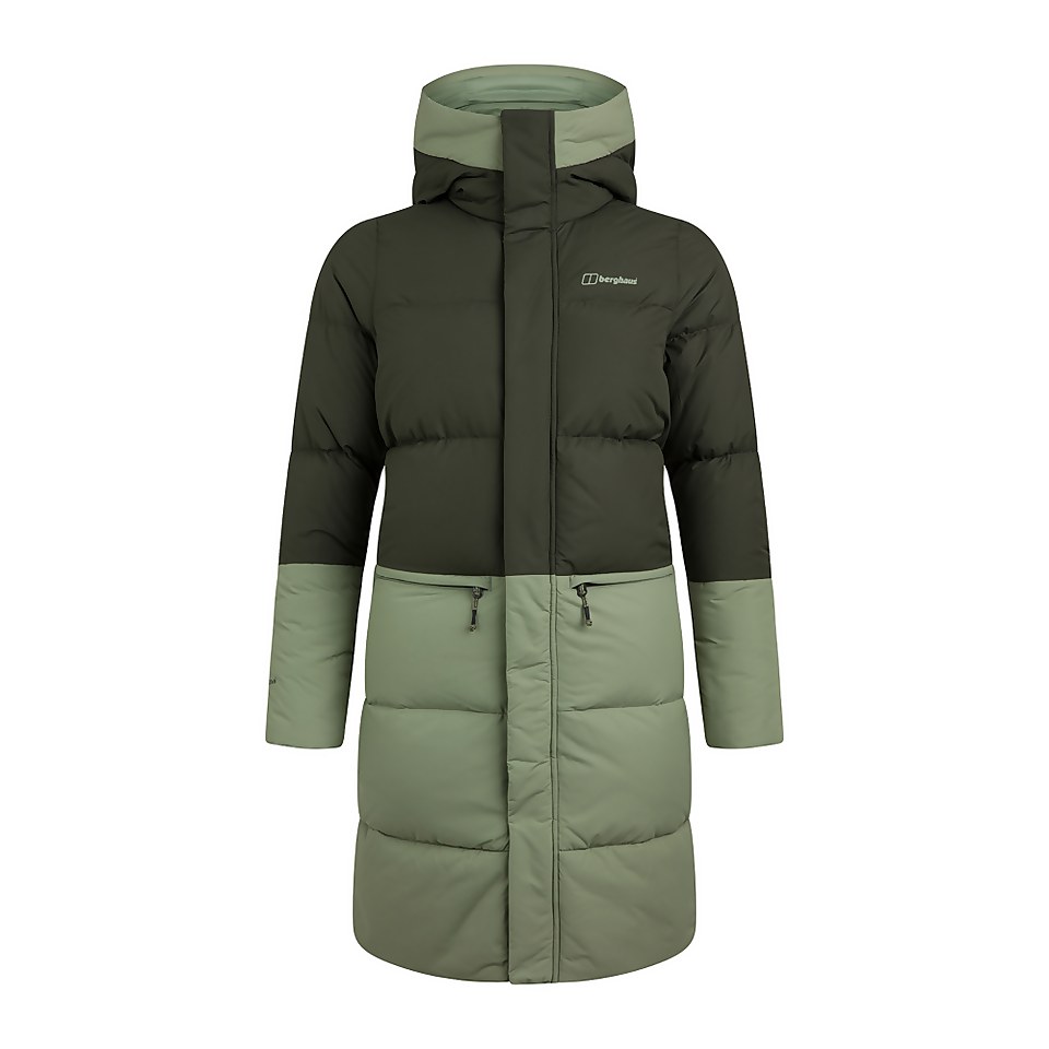 Women's Combust Reflect Long Down Insulated Jacket - Green