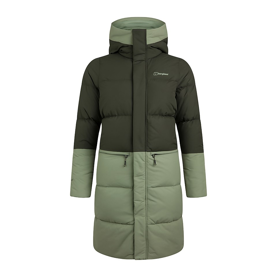 Women's Combust Reflect Long Down Insulated Jacket - Green