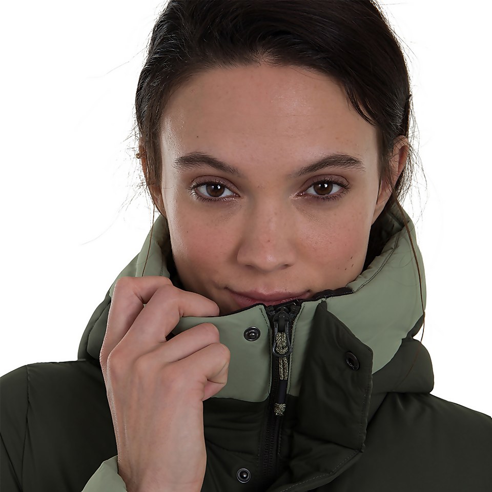 Women's Combust Reflect Long Down Insulated Jacket - Green