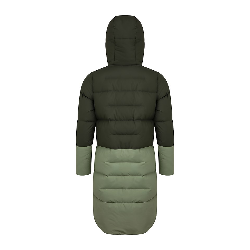 Women's Combust Reflect Long Down Insulated Jacket - Green