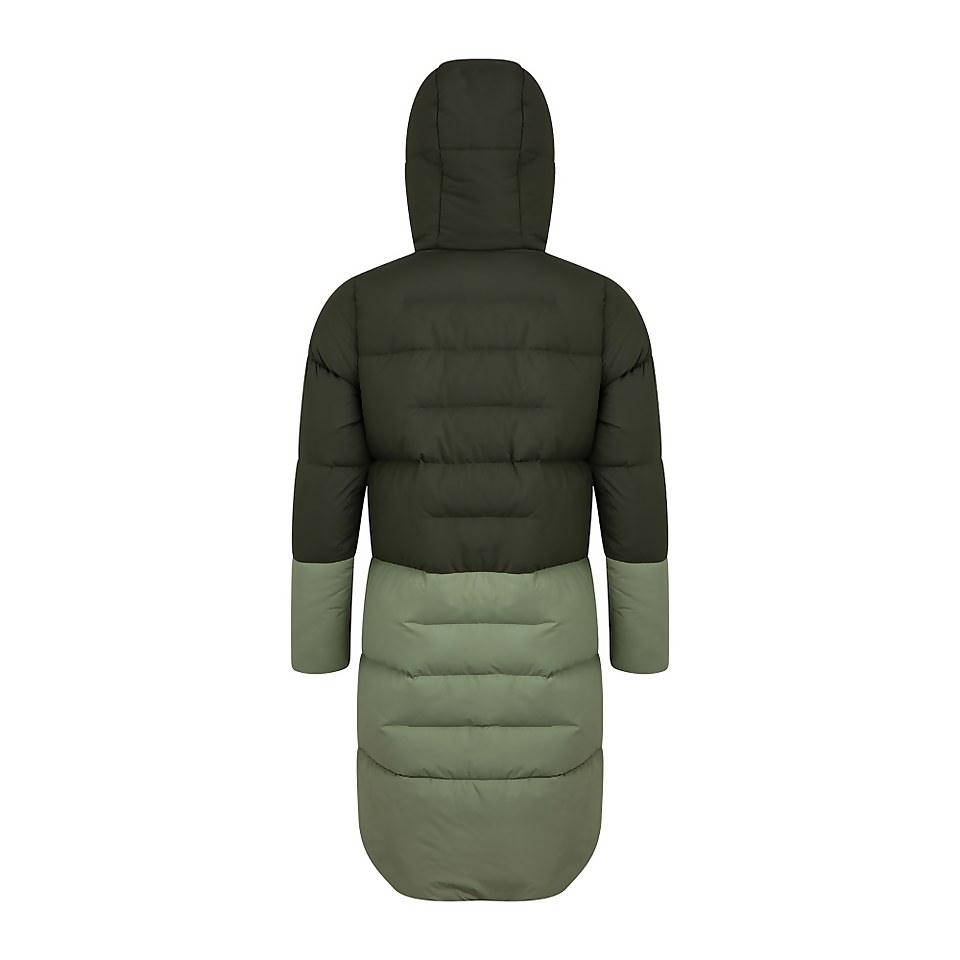 Women's Combust Reflect Long Down Insulated Jacket - Green