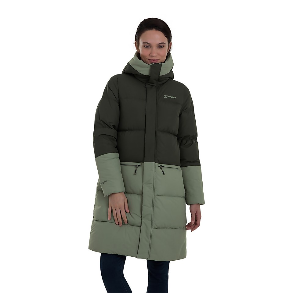 Women's Combust Reflect Long Down Insulated Jacket - Green