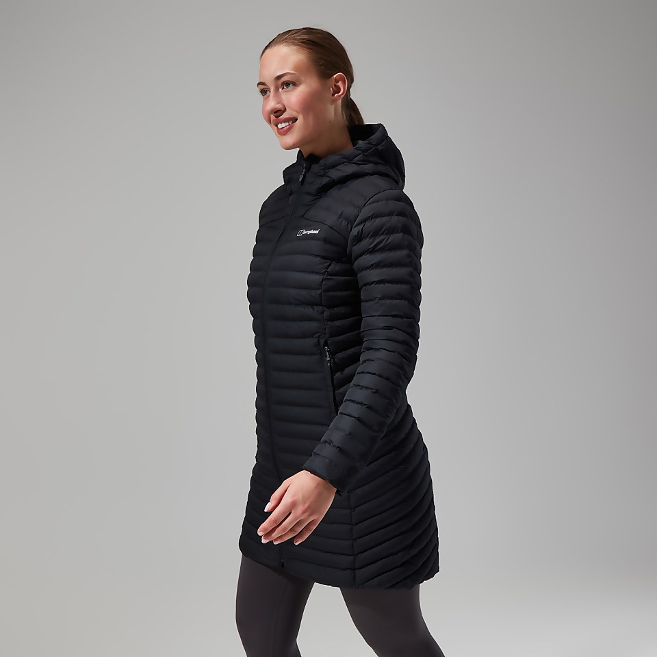 Nula Micro Long Jacken für Damen - Schwarz