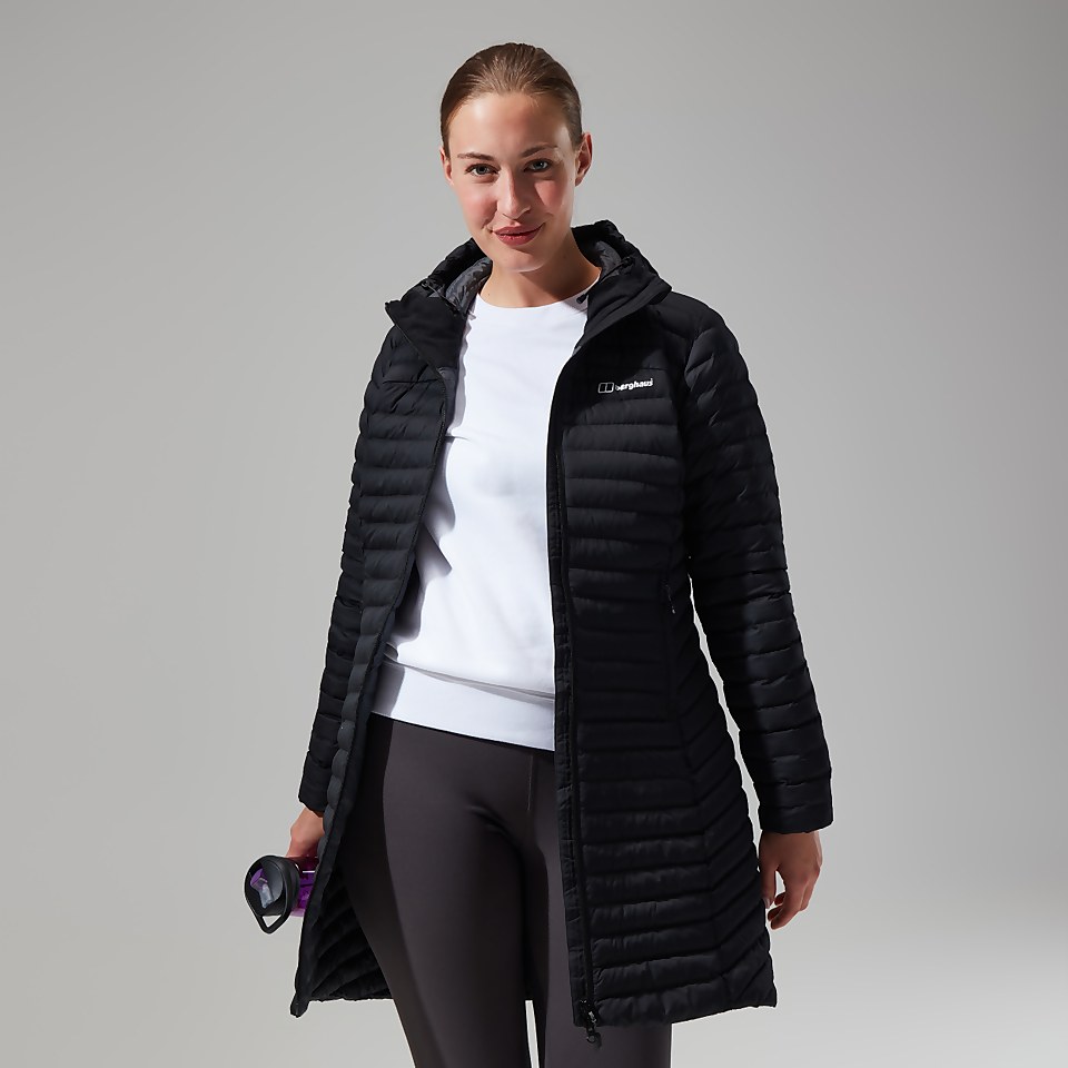 Nula Micro Long Jacken für Damen - Schwarz
