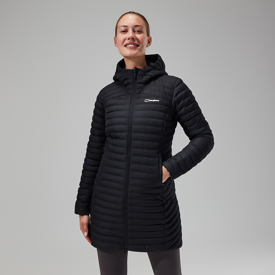 Nula Micro Long Jacken für Damen - Schwarz
