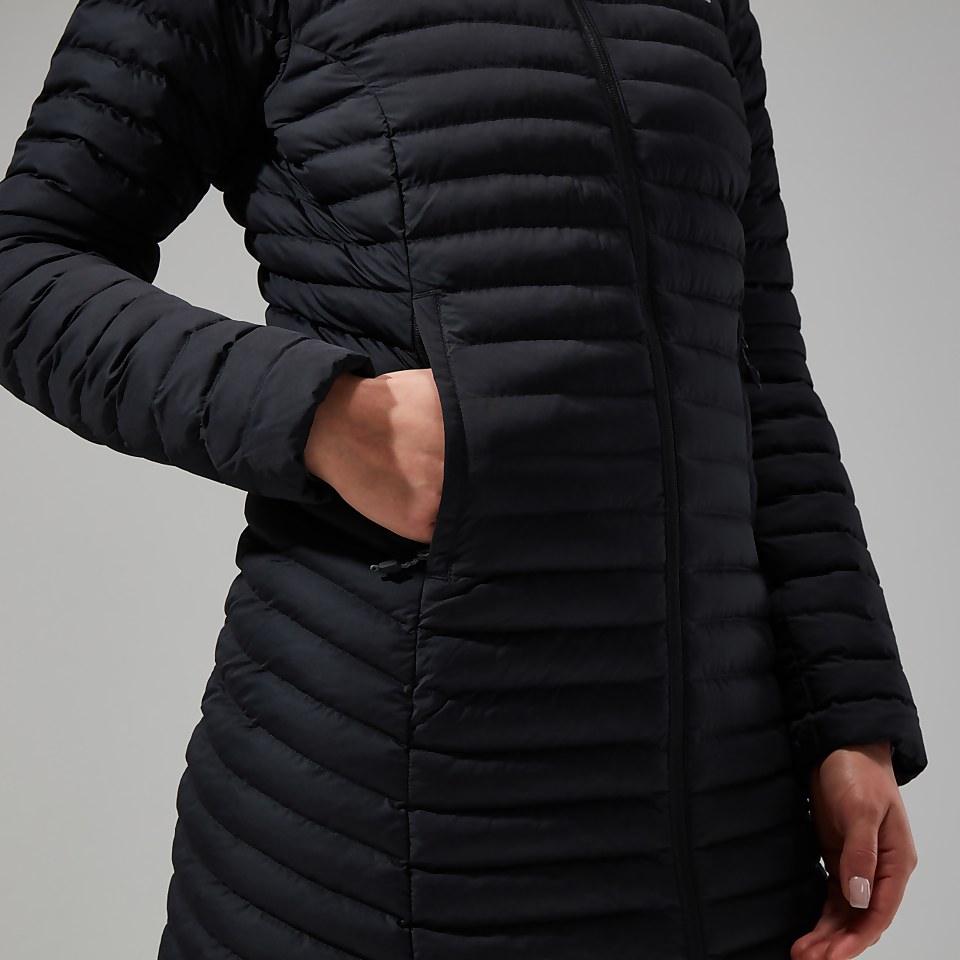 Nula Micro Long Jacken für Damen - Schwarz
