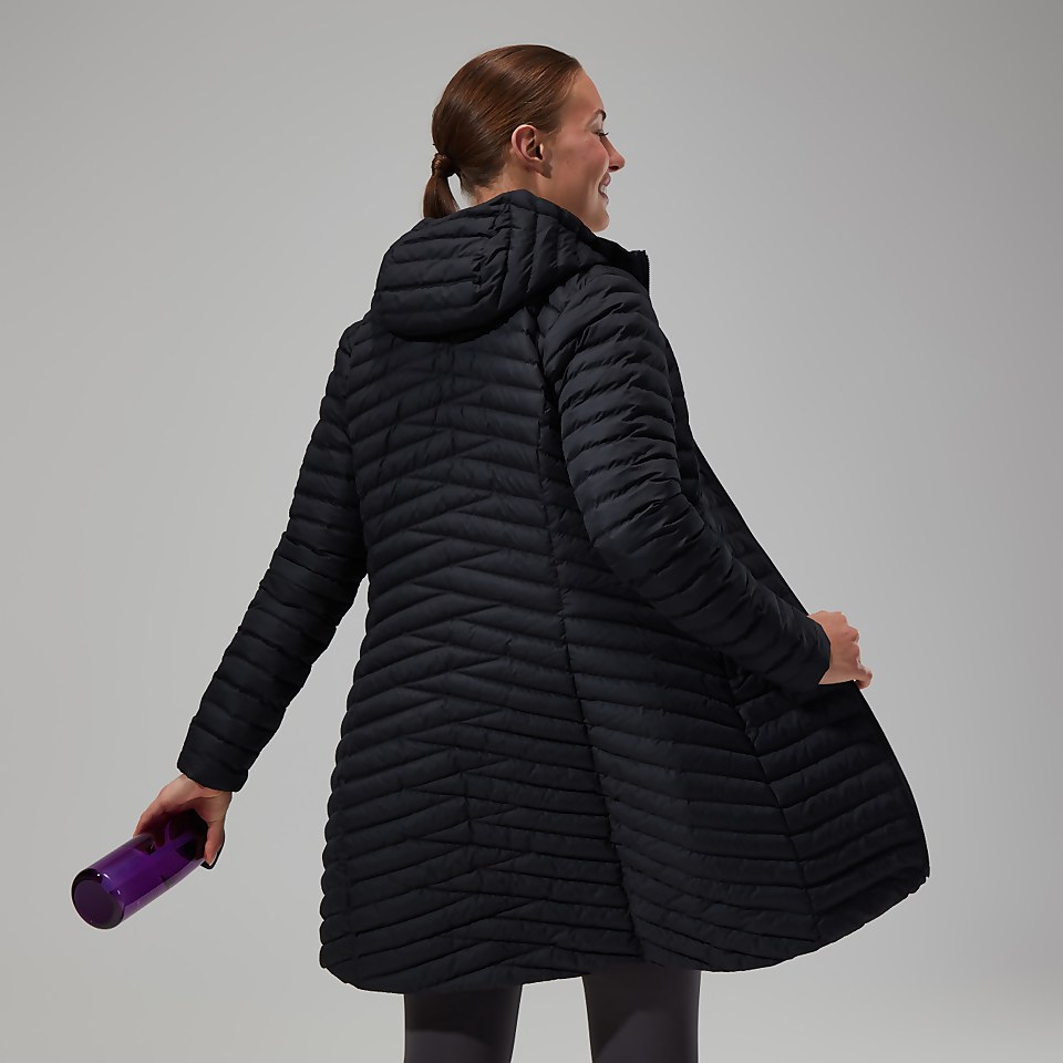 Nula Micro Long Jacken für Damen - Schwarz