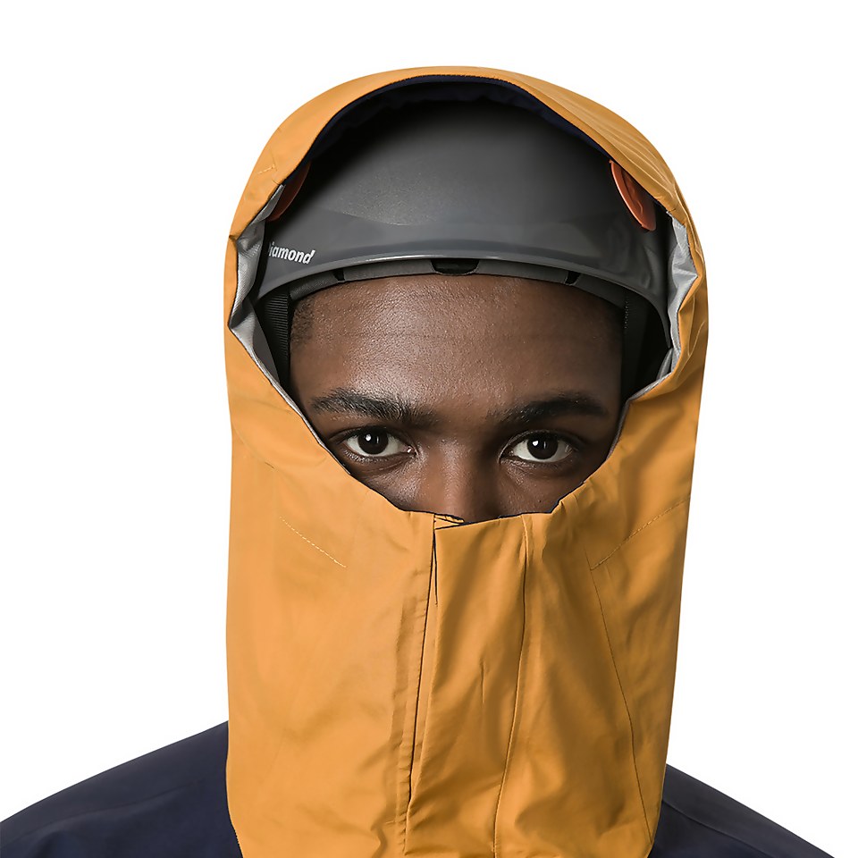 Men's Athunder Gore-tex Waterproof Jacket - Yellow / Dark Blue