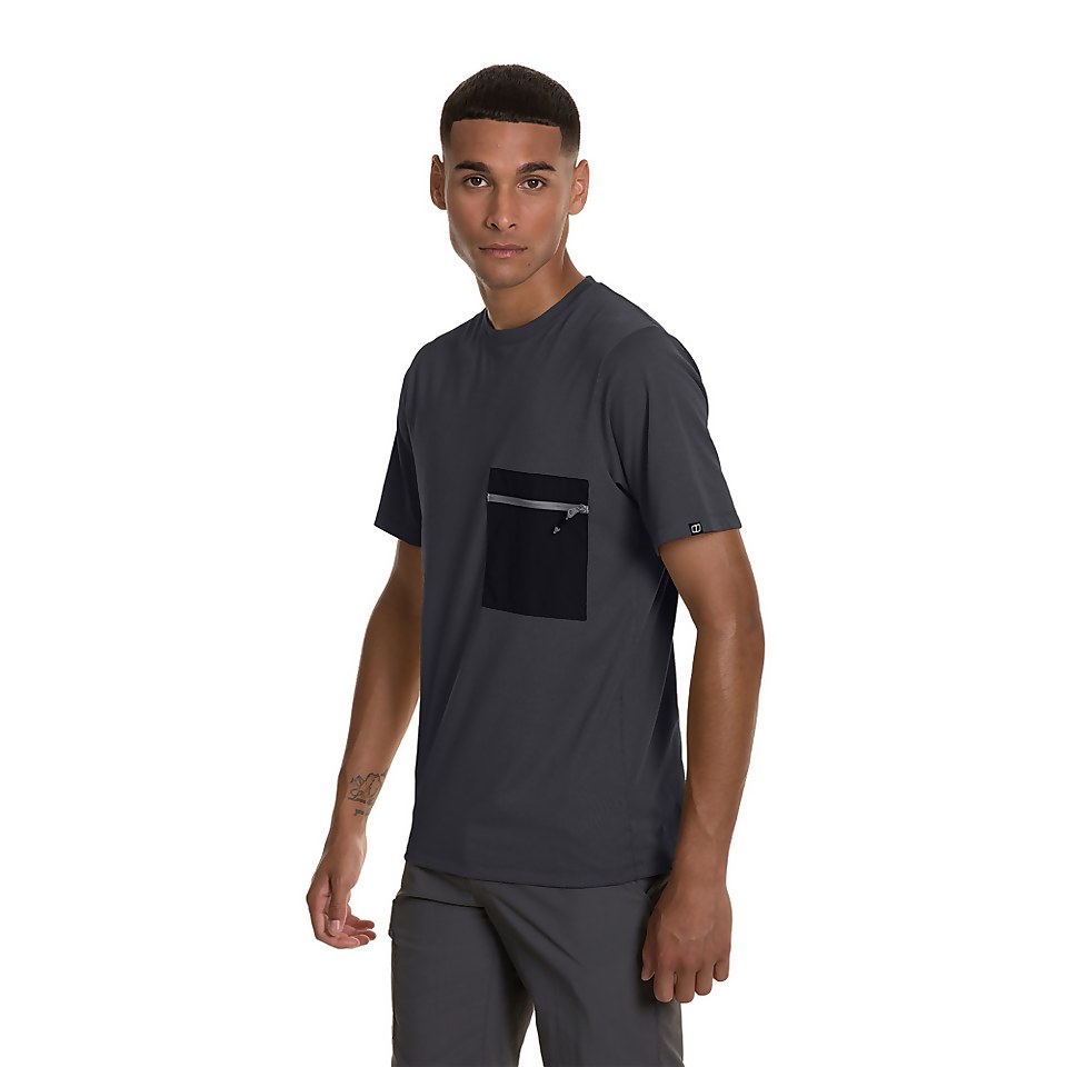 BERGHAUS DRAKESTONE POCKET T SHIRT AM GRY/BLK