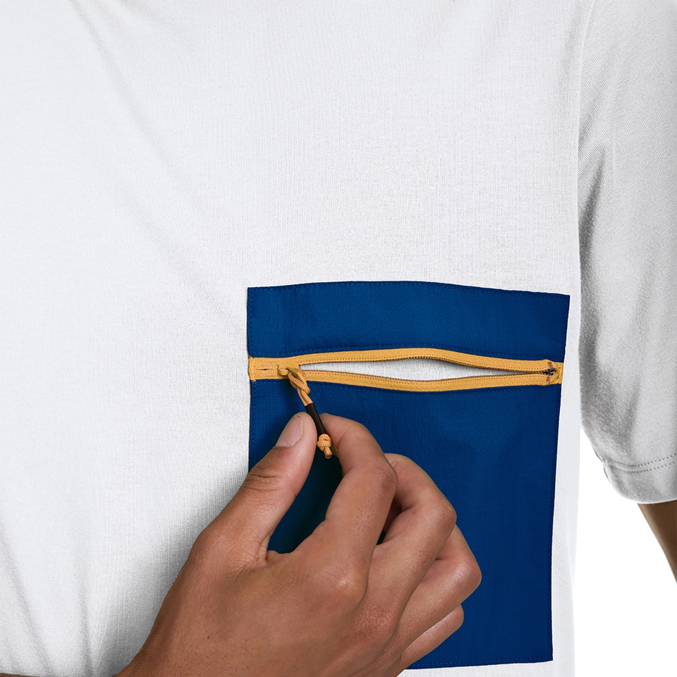 BERGHAUS DRAKESTONE POCKET T SHIRT AM WHT/BLU