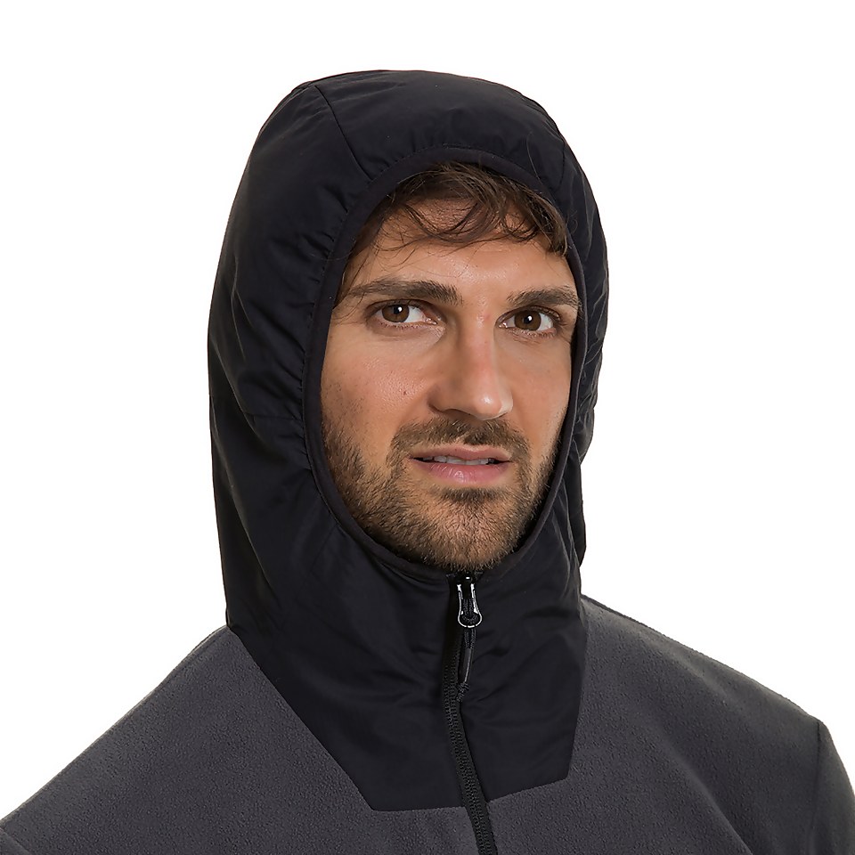 Men's Aslam Hooded Half Zip Fleece - Grey