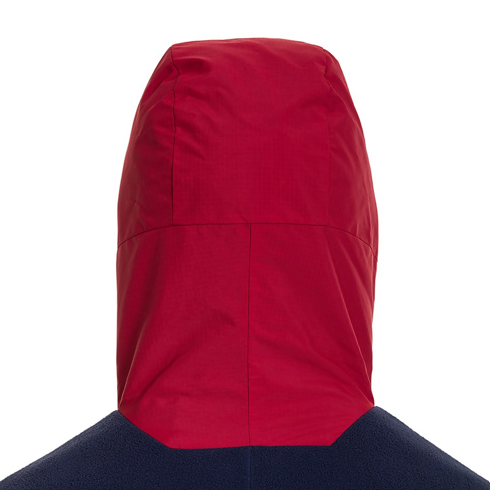 Men's Aslam Hooded Half Zip Fleece - Navy / Red