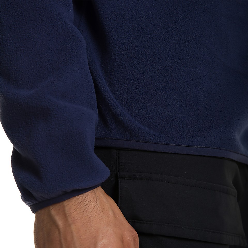Men's Aslam Hooded Half Zip Fleece - Navy / Red