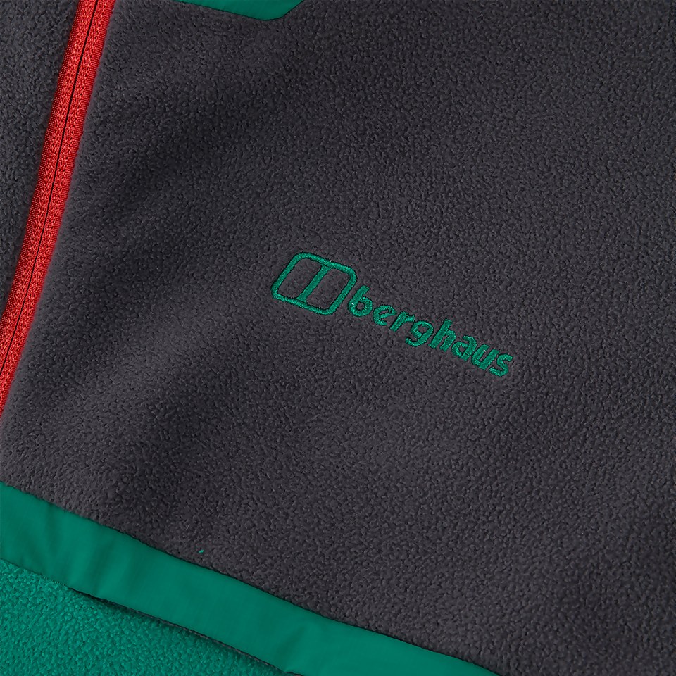 Men's Aslam Hooded Half Zip Fleece - Grey/ Green