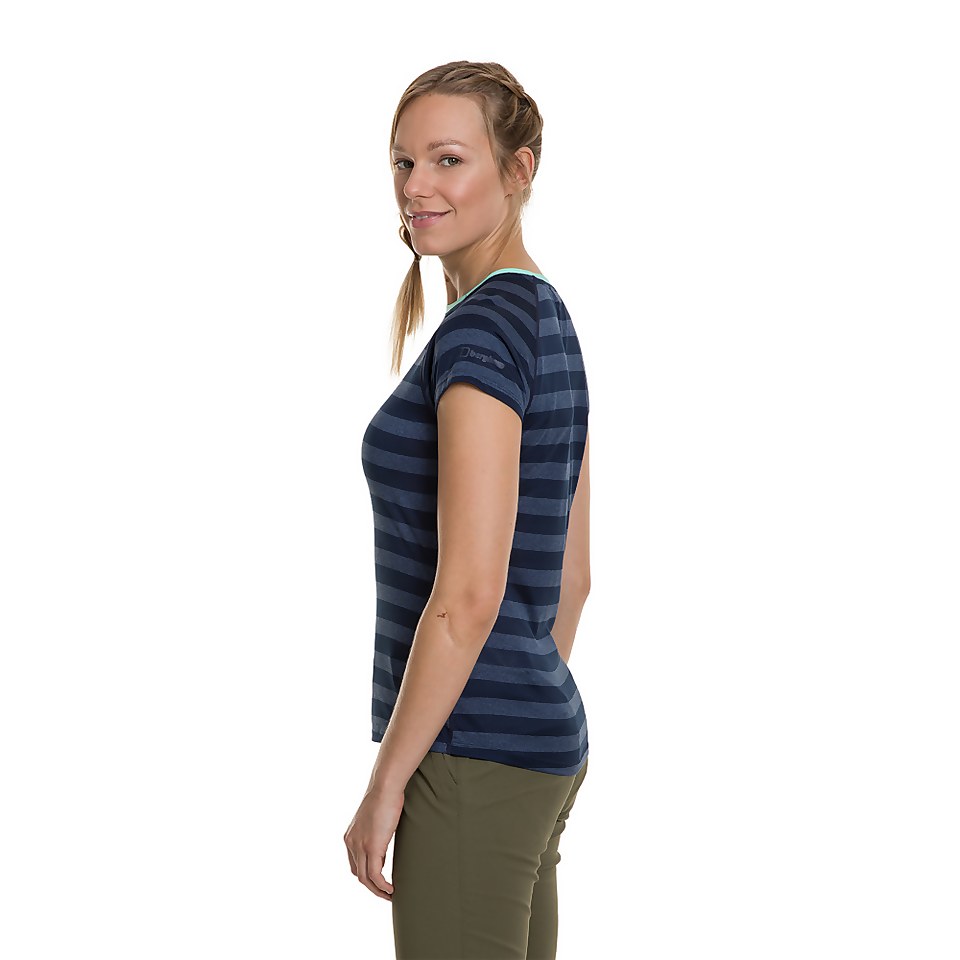 Women's Stripe Tech Tee 2.0 - Blue