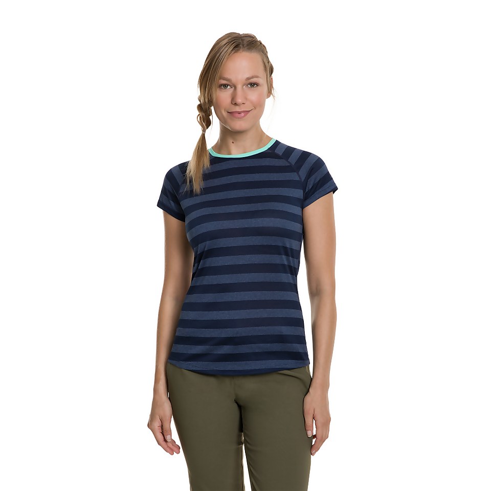 Women's Stripe Tech Tee 2.0 - Blue