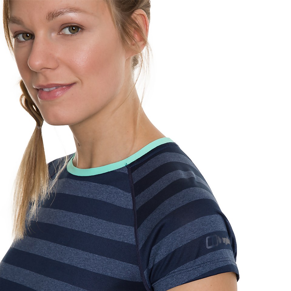 Women's Stripe Tech Tee 2.0 - Blue
