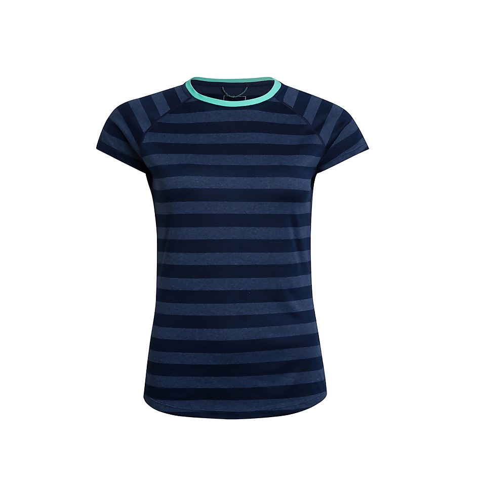 Women's Stripe Tech Tee 2.0 - Blue