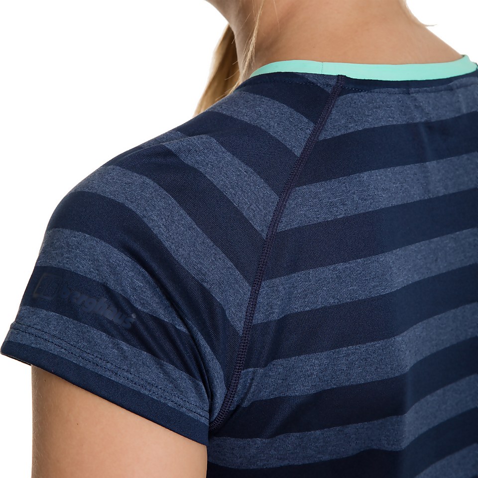 Women's Stripe Tech Tee 2.0 - Blue