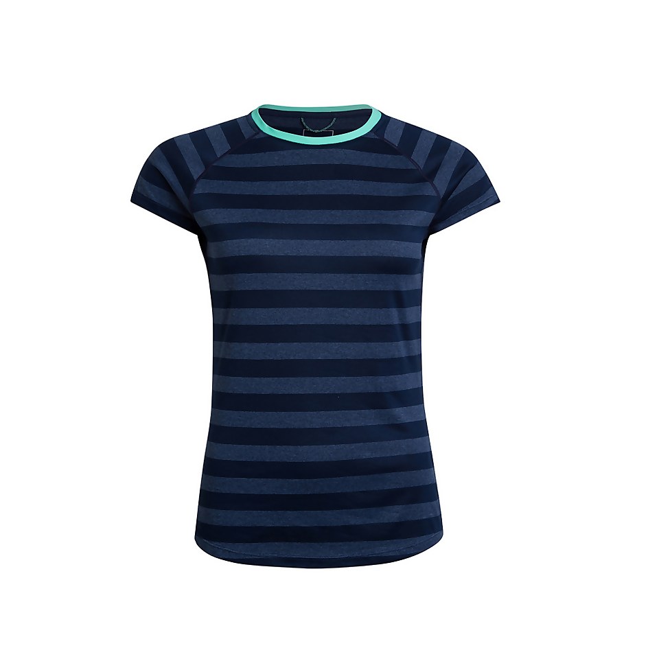 Women's Stripe Tech Tee 2.0 - Blue