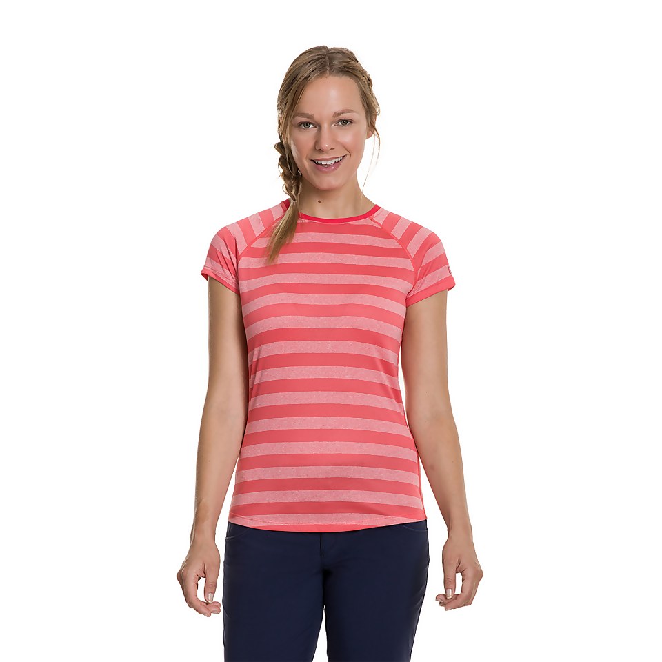 Women's Stripe Tech Tee 2.0 - Red