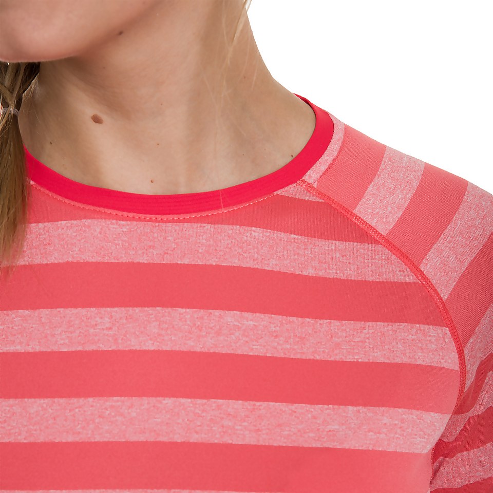 Women's Stripe Tech Tee 2.0 - Red