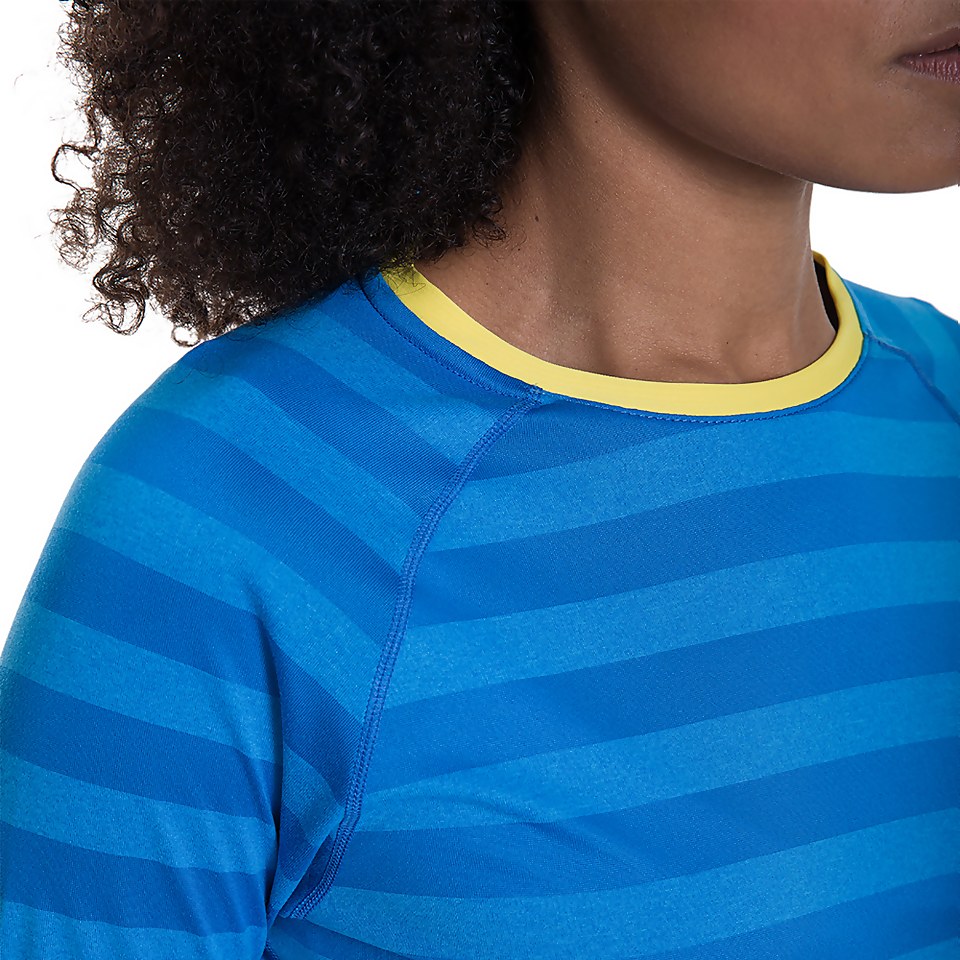 Women's Stripe Tech Tee 2.0 - Blue