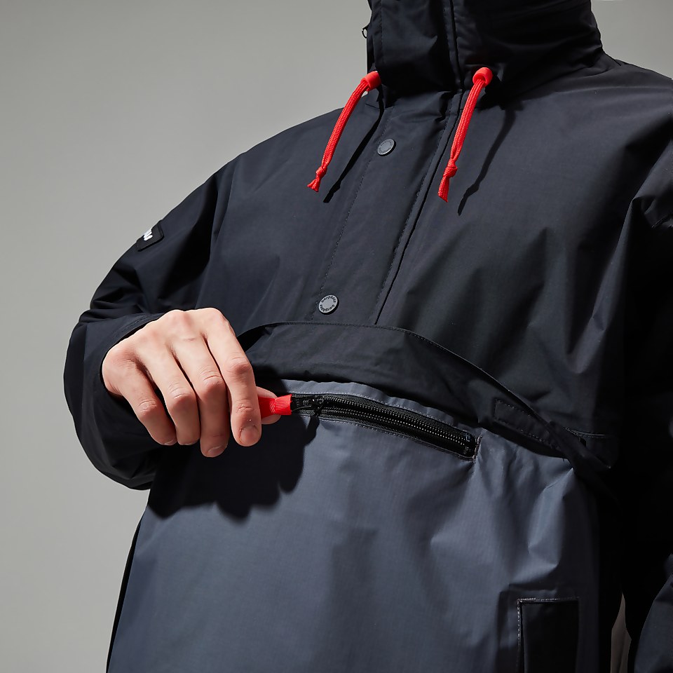 Unisex Ski Smock 86 Shell Half-zip Jackets - Black/Grey
