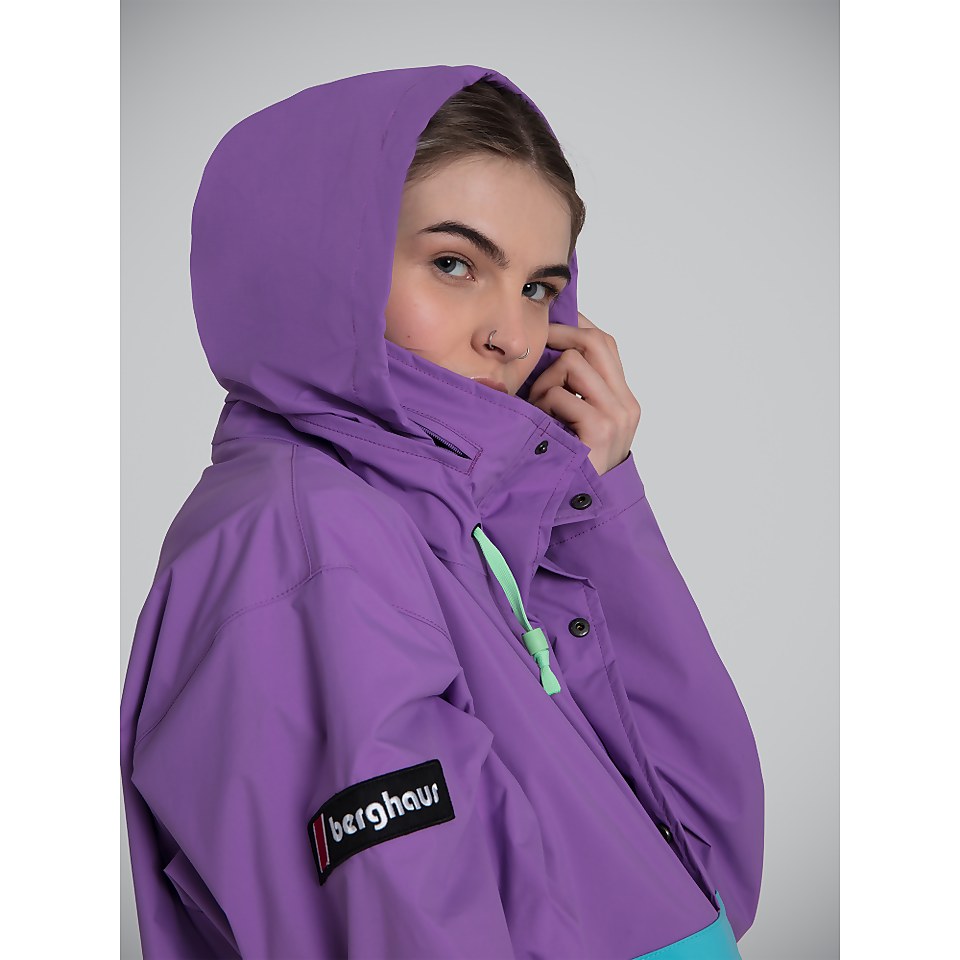 BERGHAUS SKI SMOCK 86 SHELL HZIP AU PUR/LTGRN