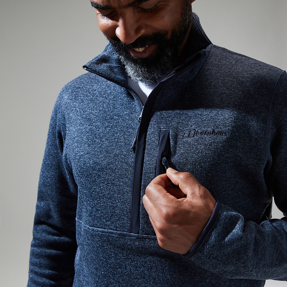 Men's Carnell Half Zip Fleece - Dark Green