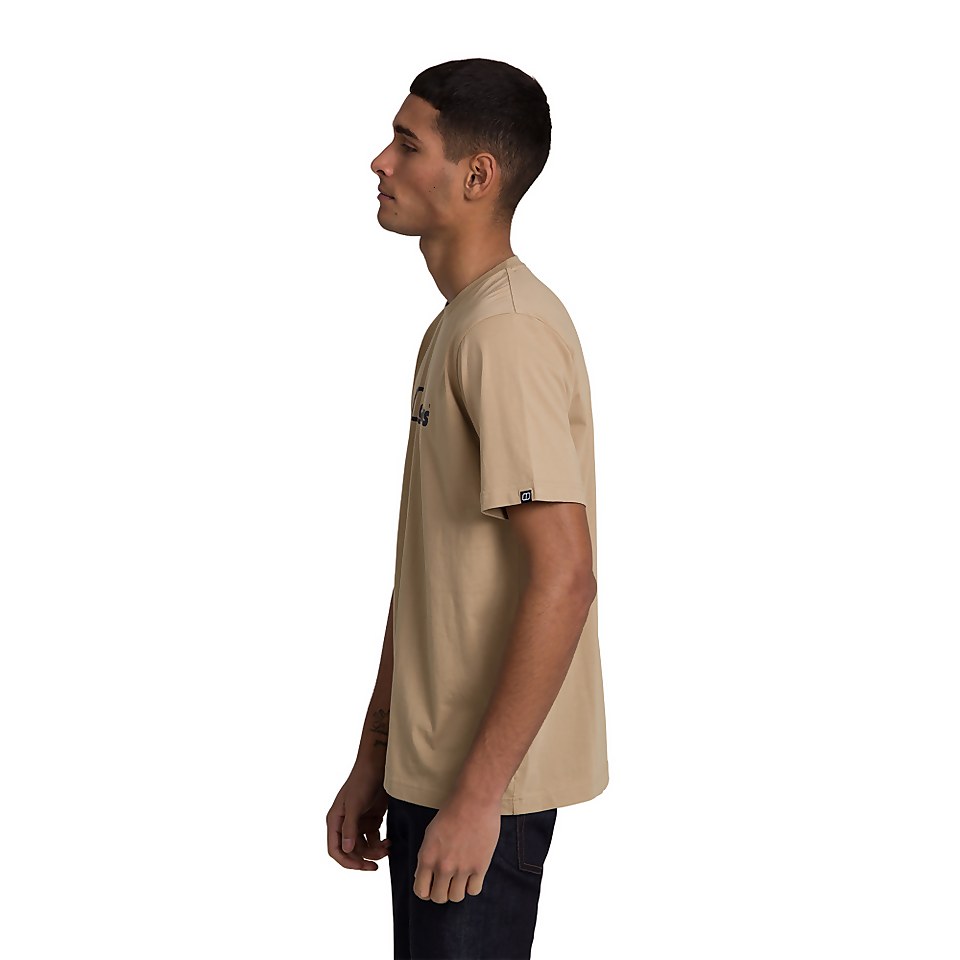 Men's Big Logo Short Sleeve T-Shirt - Beige